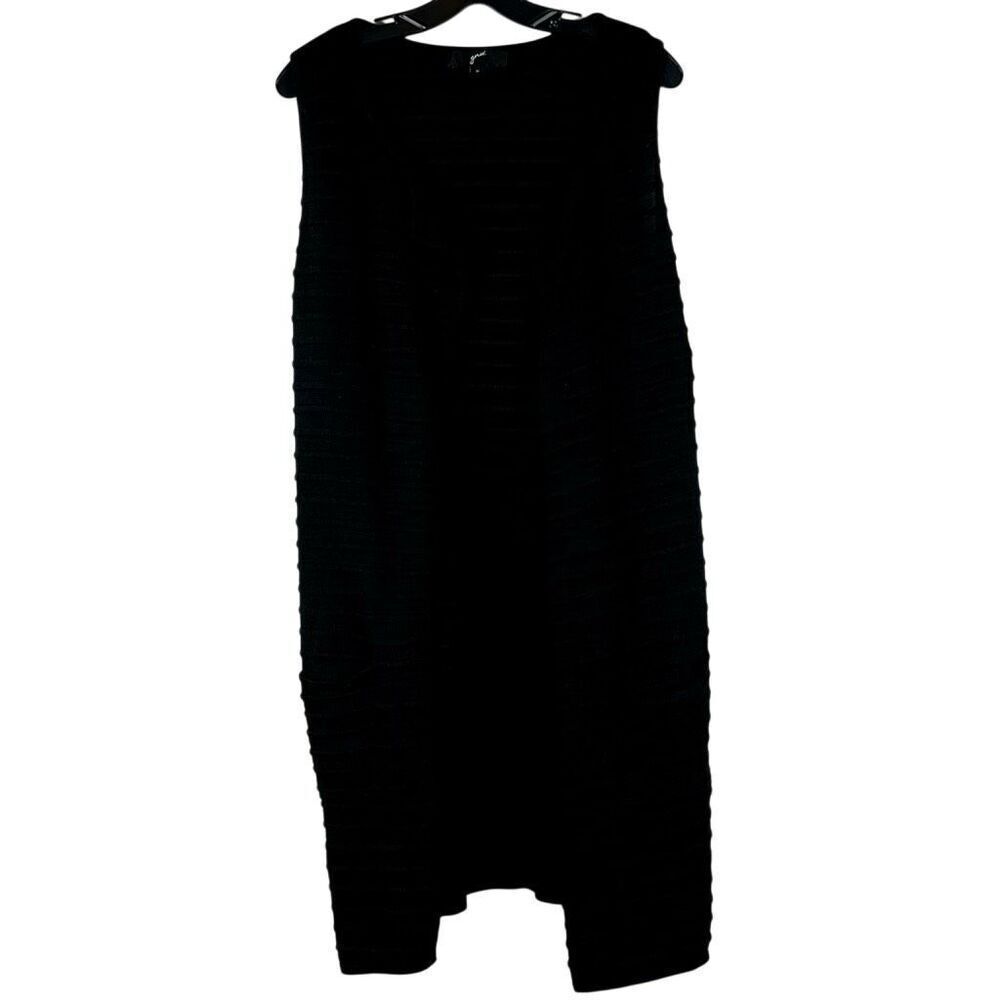 New! NWT GNW Ottoman Rib Long Sleeveless Open Front Vest Cardigan XL